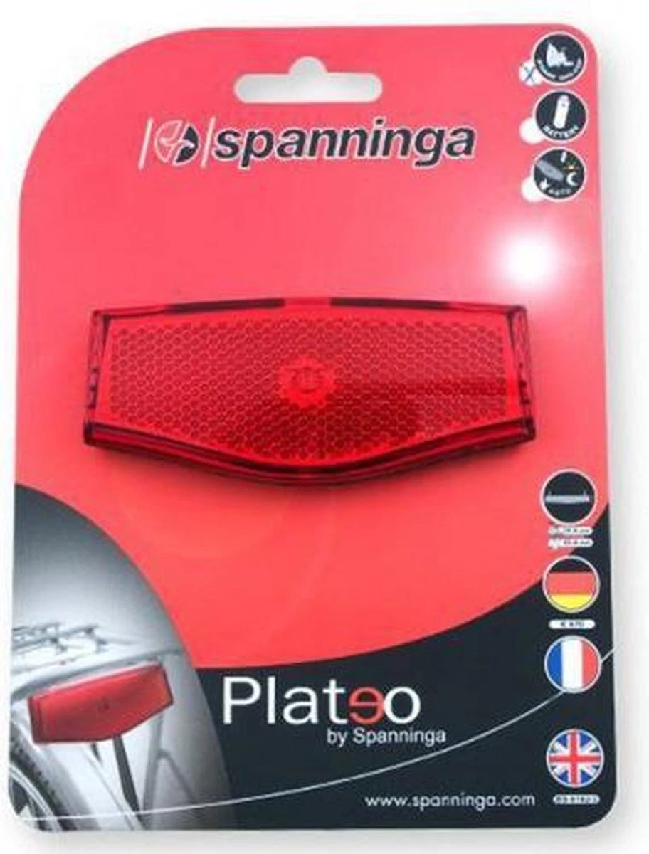 Spanninga Plateo Fiets achterlicht - Batterij Spanninga Plateo Fiets Achterlicht - Batterij -Fietsaccessoire Winkel