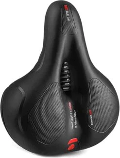 IBright Gel Fietszadel Met LED Oplaadbare Achterlicht - USB Oplaadbaar - Fietsverlichting Met 6 Functie's - Dames / Heren - Waterdicht - Gratis Zadelstrop - USB Oplaadkabel - Zwart -Fietsaccessoire Winkel 916x1200 1