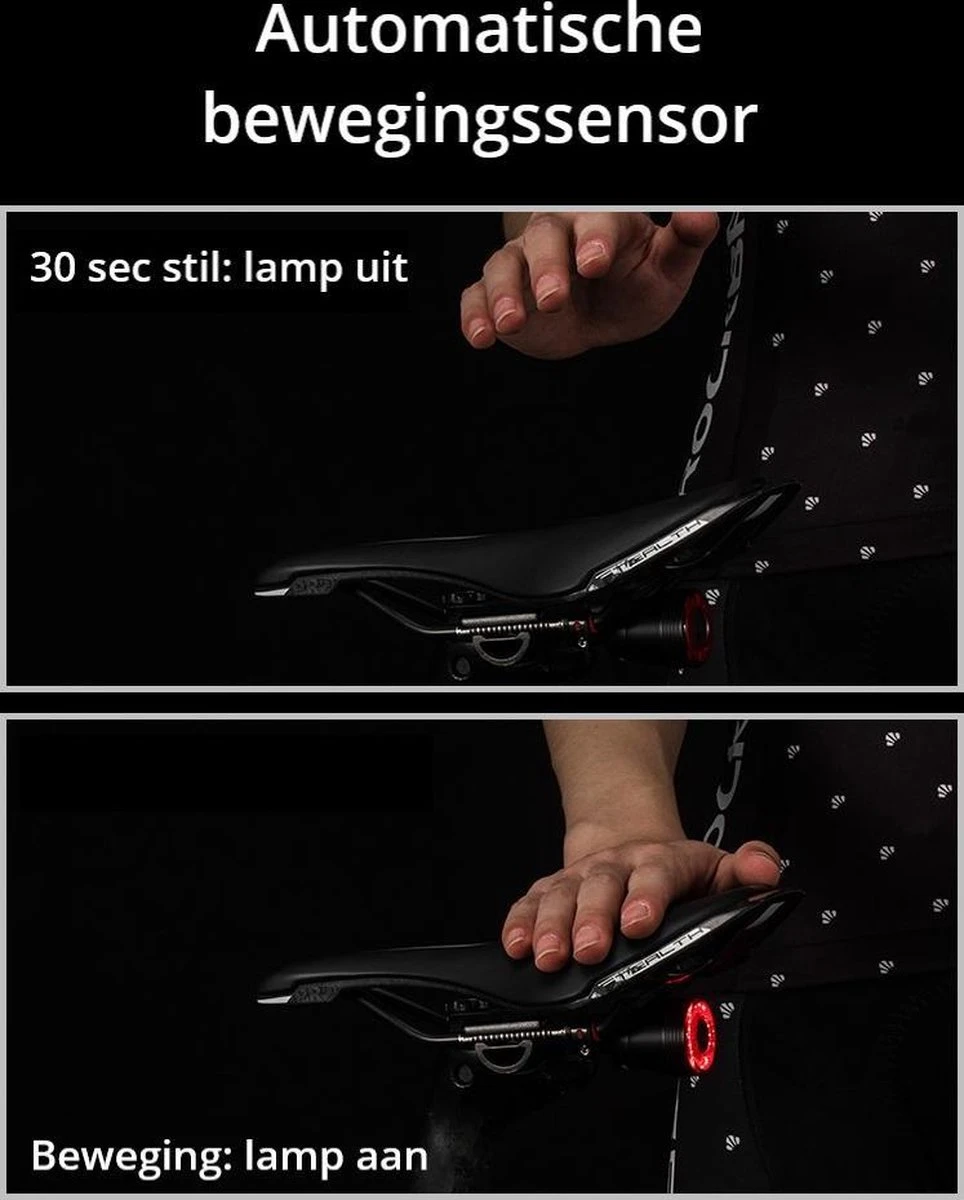 Rockbros Fietsachterlicht - Fietslamp - Fietsverlichting - Remlicht - Smart - USB - Multifunctioneel - Fietsremlicht - LED - Indicator Rockbros Fietsachterlicht - Fietslamp - Fietsverlichting - Remlicht - Smart - USB - Multifunctioneel - Fietsremlicht - LED - Indicator -Fietsaccessoire Winkel 964x1200 1