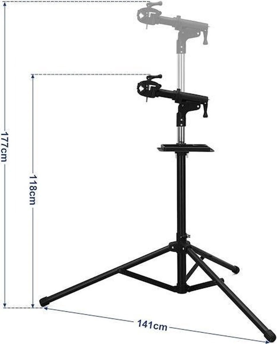 Decopatent® PRO Montagestandaard Fiets - 360° Draaibaar - Verstelbaar + Gereedschapsbakje - Fiets Montage reparatie standaard Merkloos Decopatent® PRO Montagestandaard Fiets - 360° Draaibaar - Verstelbaar + Gereedschapsbakje - Fiets Montage Reparatie Standaard -Fietsaccessoire Winkel