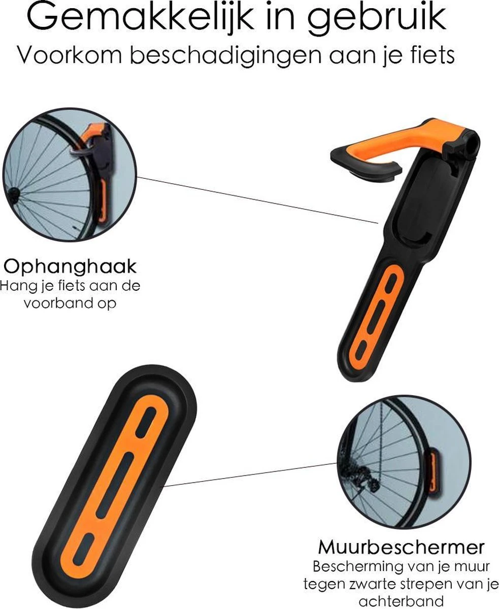 Fiets Ophangbeugel - Zwart / Oranje - Cycling WallMount - Muurhouder fiets - Muurbeugel Wandhouder Wandbeugel - Muurbevestiging Ophangsysteem - Muur Houder Fietsbeugel Fietshaak Fiets Ophangbeugel - Zwart / Oranje - Cycling WallMount - Muurhouder Fiets - Muurbeugel Wandhouder Wandbeugel - Muurbevestiging Ophangsysteem - Muur Houder Fietsbeugel Fietshaak -Fietsaccessoire Winkel