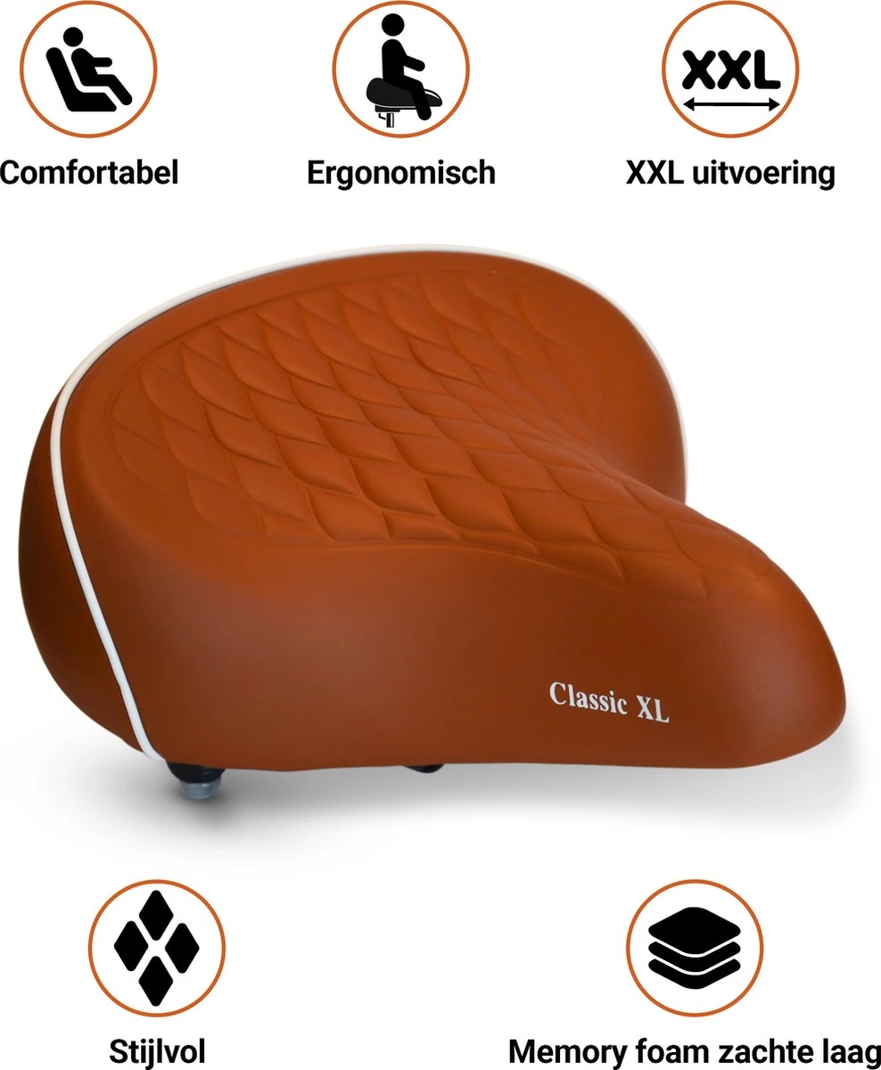 Fietszadel Karamel Bruin Classic XXL, stijlvol en comfortabel zadel voor veel fietsplezier by PS Fietszadel Karamel Bruin Classic XXL, Stijlvol En Comfortabel Zadel Voor Veel Fietsplezier By PS -Fietsaccessoire Winkel 988x1200 1