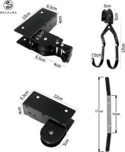 Recalma Fietslift - 60 Kg Draagkracht - Fietstakel - Universeel Ophangsysteem - Elektrische Fiets - Zwart 5 Recalma Fietslift - 60 Kg Draagkracht - Fietstakel - Universeel Ophangsysteem - Elektrische Fiets - Zwart -Fietsaccessoire Winkel 988x1200